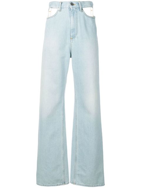 Maison Margiela Décortiqué wide-leg jeans - Blue - zdjęcie produktu nr 1