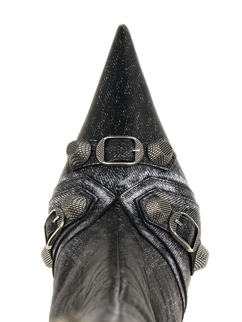 Balenciaga Cagole 90mm studded leather boots - Black