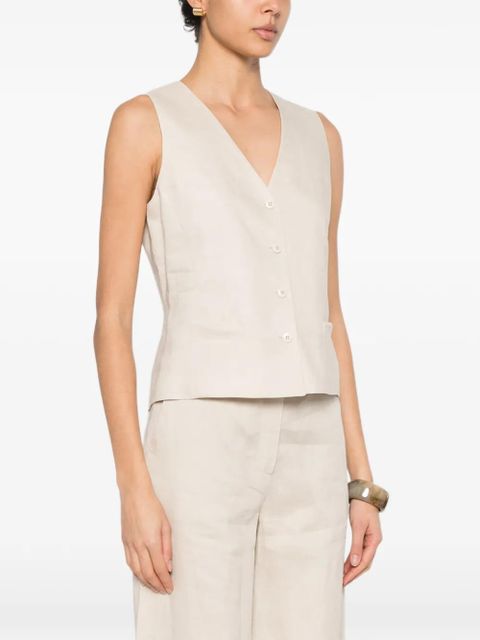 Max Mara buttoned waistcoat - Neutrals