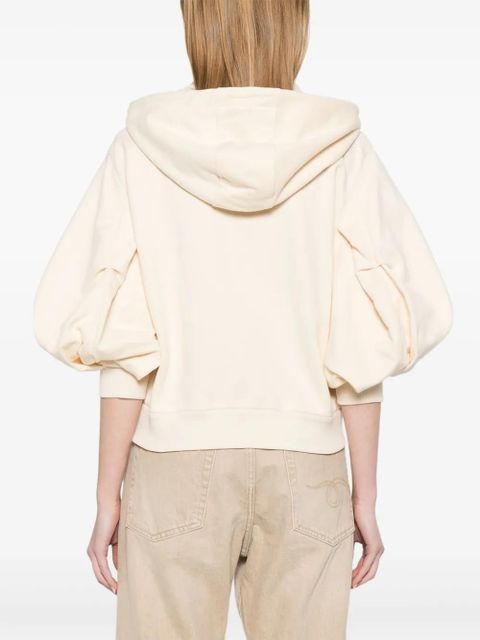 Moncler cotton zip-up hoodie - Neutrals