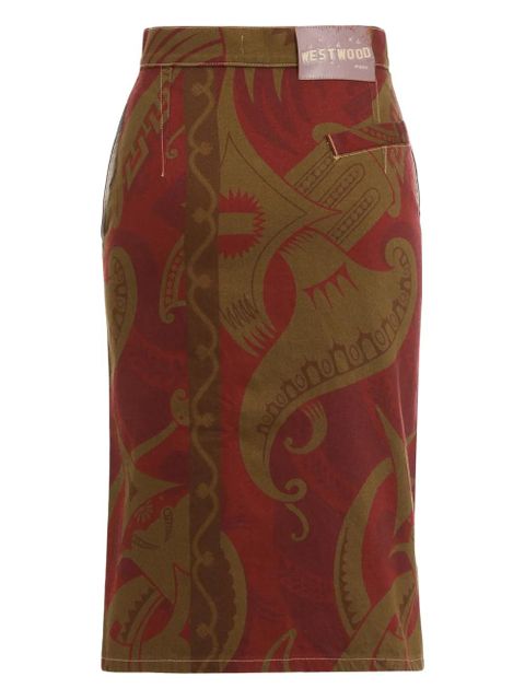 Vivienne Westwood printed midi skirt - Red - zdjęcie produktu nr 2