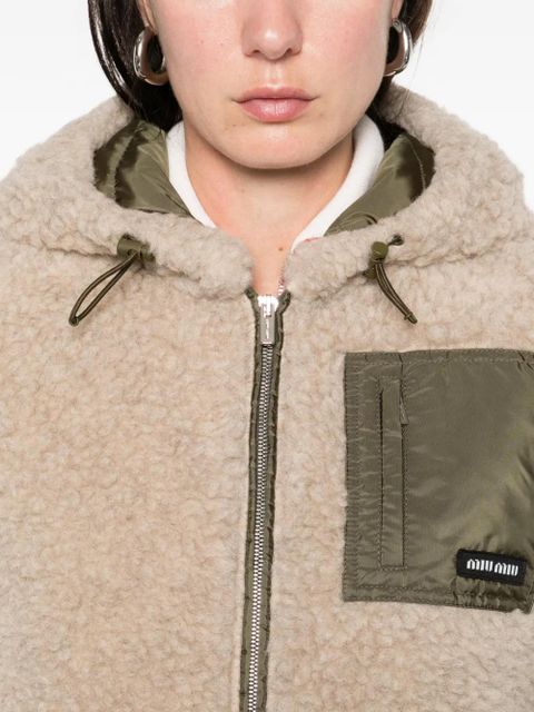 Miu Miu hooded chest-pocket jacket - Neutrals