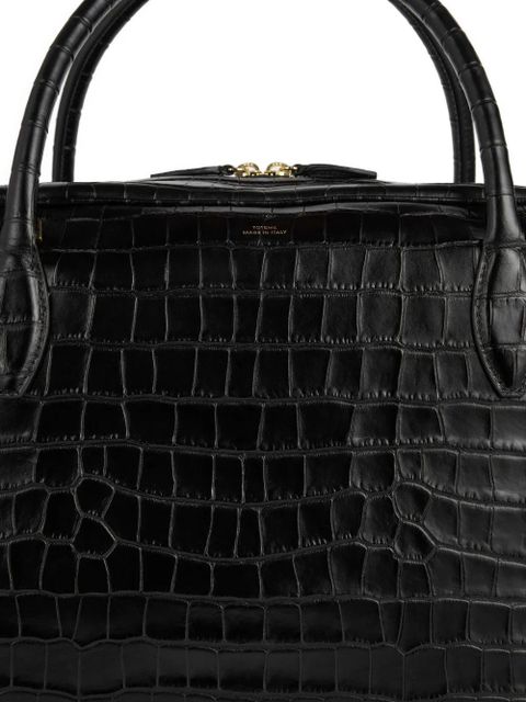 TOTEME crocodile-embossed travel bag - Black