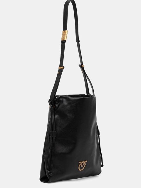 Pinko torebka skórzana kolor czarny 104359 A0QO - zdjęcie produktu nr 2