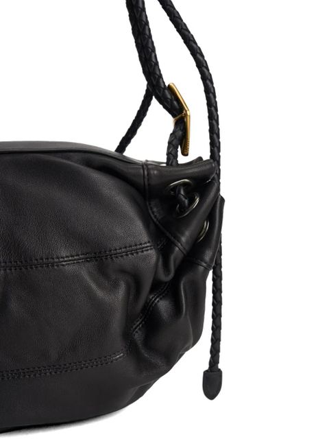 ISABEL MARANT medium Maia braided-strap knotted leather shoulder bag - Black