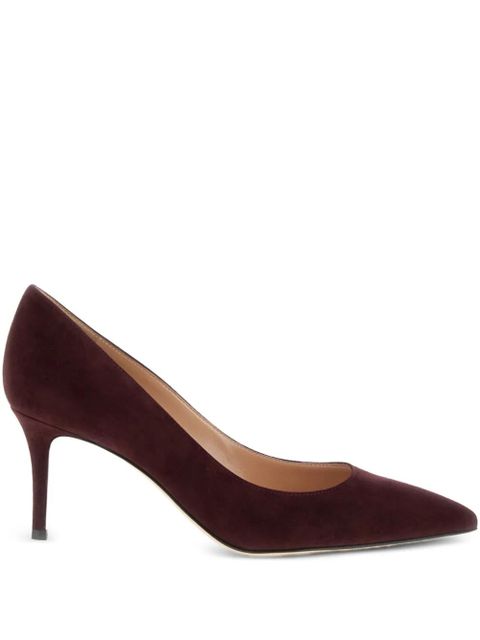 Gianvito Rossi suede heeled pumps - Red - zdjęcie produktu nr 1