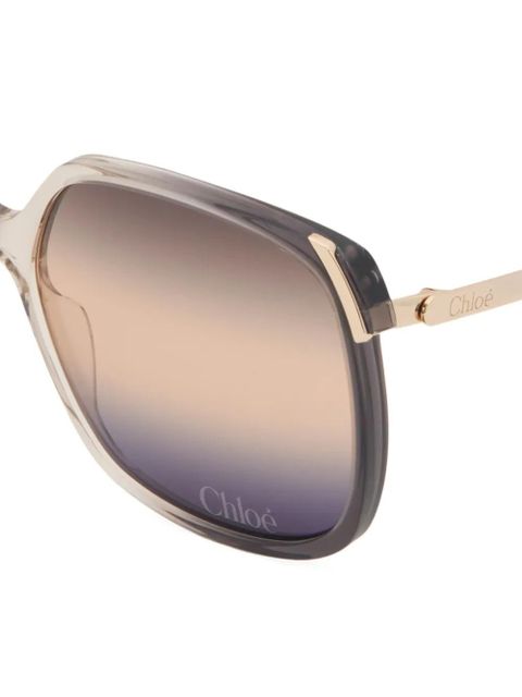 Chloé geometric frame sunglasses - Grey - zdjęcie produktu nr 2