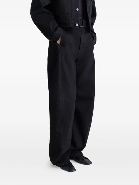 LEMAIRE Souris leather lace-up derby shoes - Black