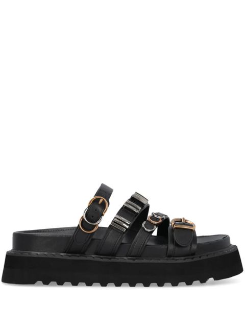 PINKO multi-straps leather sandals - Black - zdjęcie produktu nr 1
