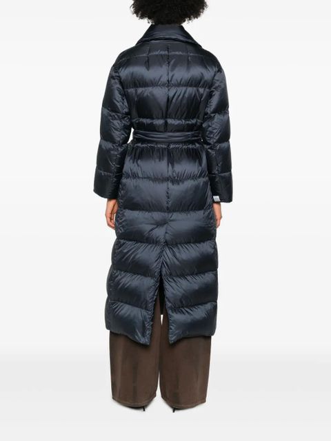 Max Mara quilted belted coat - Blue
