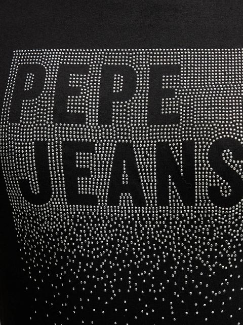 Pepe Jeans t-shirt bawełniany damski kolor czarny PL5000020