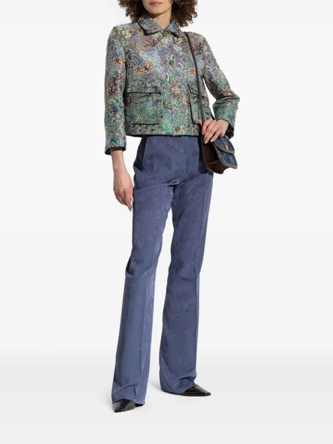 ETRO floral-print trousers - Blue