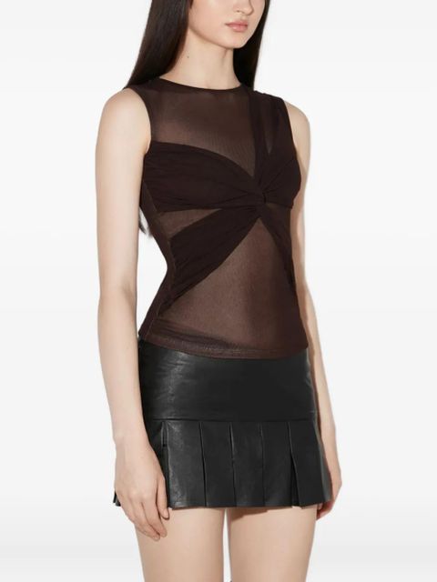 MISBHV tied sleeveless top - Brown