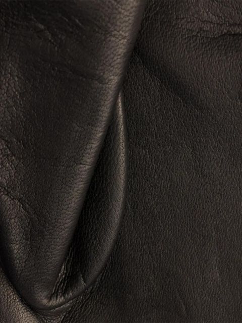 Prada mélange-knit leather gloves - Black