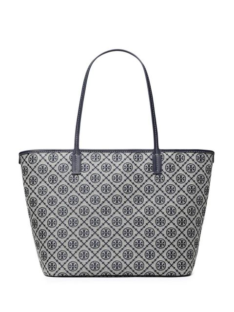 Tory Burch T Monogram zip tote bag - Blue