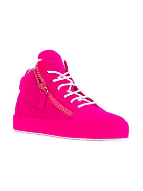 Giuseppe Zanotti The Unfinished hi-top sneakers - Pink