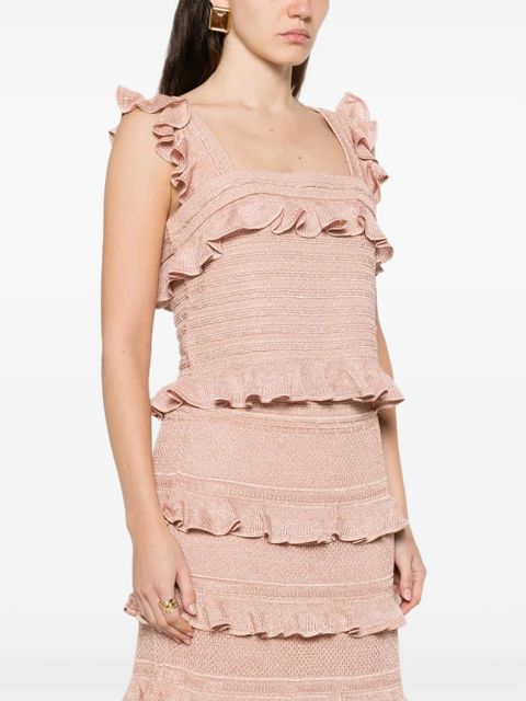 ZIMMERMANN ruffled top - Pink