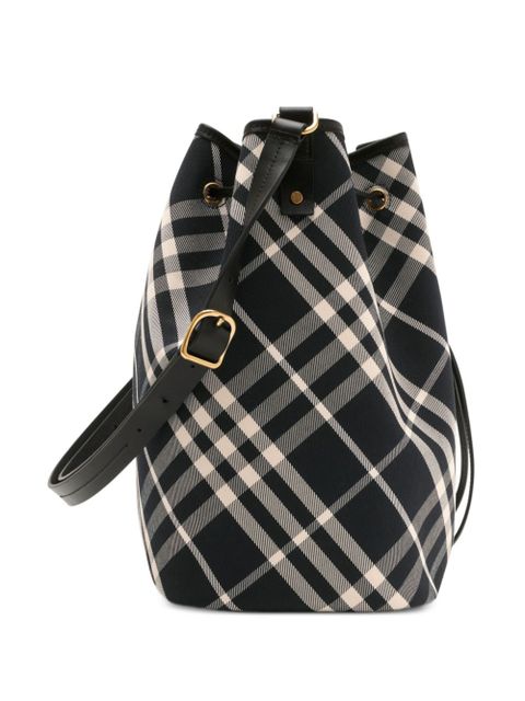 Burberry medium Check bucket bag - Black