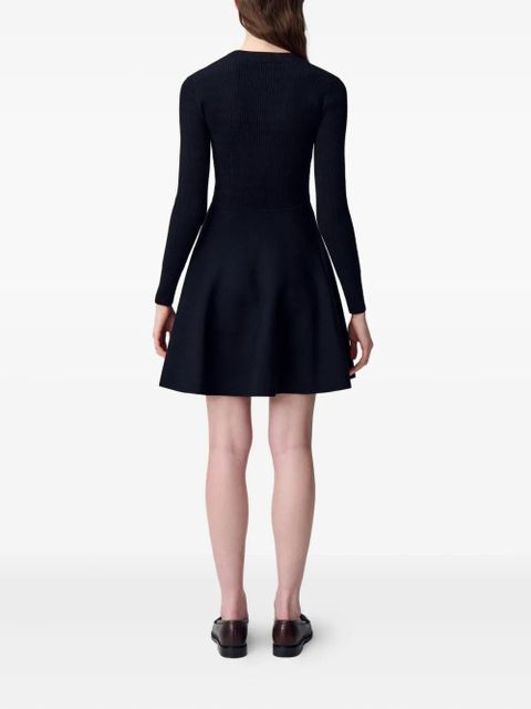 Claudie Pierlot bow-detail skater dress - Black