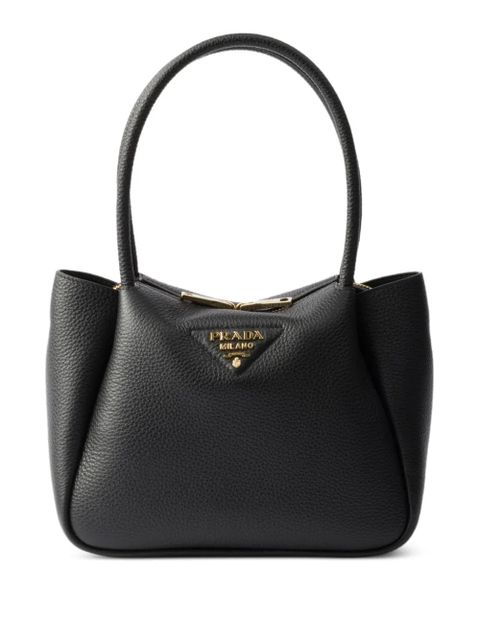 Prada small leather tote bag - Black - zdjęcie produktu nr 1