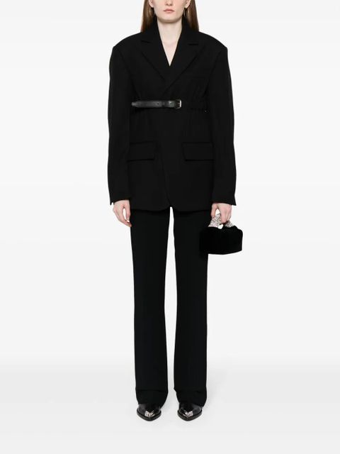 Alexander Wang belted wool blazer - Black