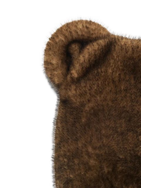 Marc Jacobs bear-ear faux-fur hat - Brown