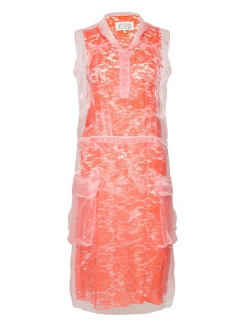 Maison Margiela layered midi dress - Orange - zdjęcie produktu nr 1