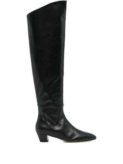 Aeyde 35mm Yonda leather boots - Black - zdjęcie produktu nr 1