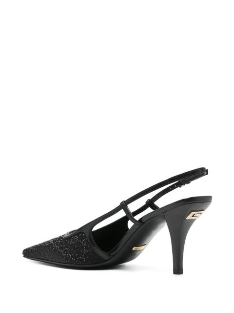 Gucci 85mm GG-crystal moire pumps - Black