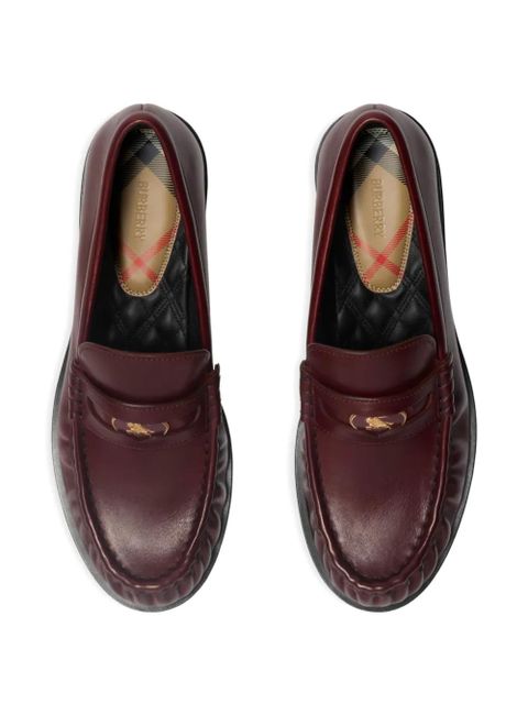Burberry leather cadet loafers - Red