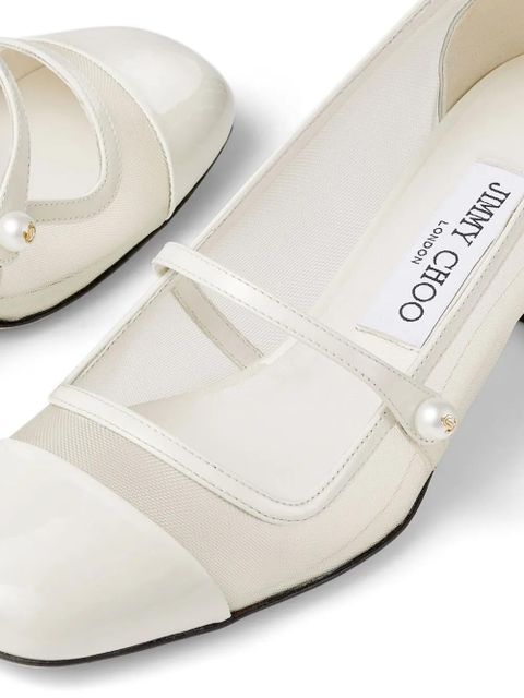 Jimmy Choo Elisa 45mm leather pumps - White