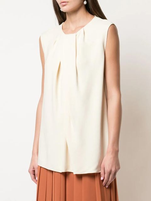 The Row sleeveless flared blouse - White