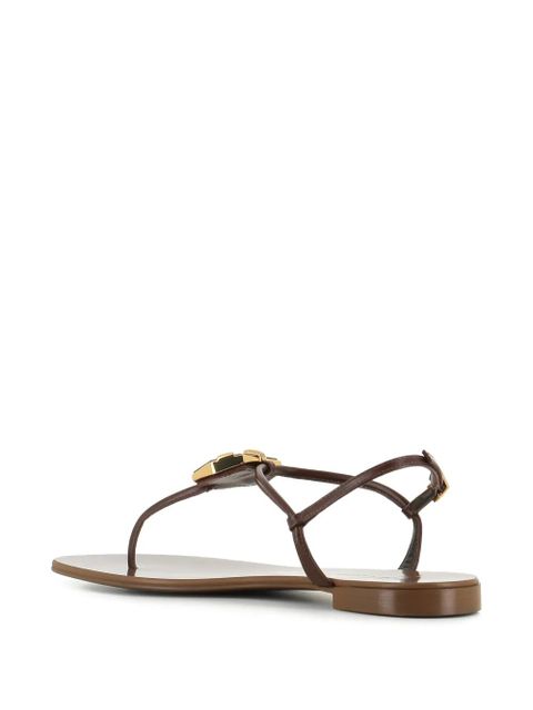Giuseppe Zanotti gemstone detail leather sandals - Brown
