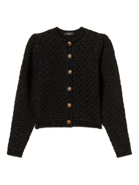 TWINSET puff-sleeve jacquard cardigan - Black - zdjęcie produktu nr 1
