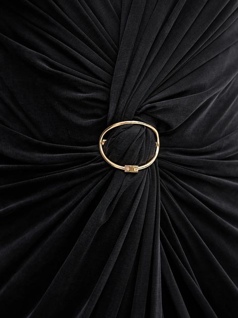 Elisabetta Franchi sukienka kolor czarny maxi prosta ABR0656E2