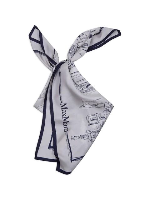 Max Mara logo scarf - White - zdjęcie produktu nr 2