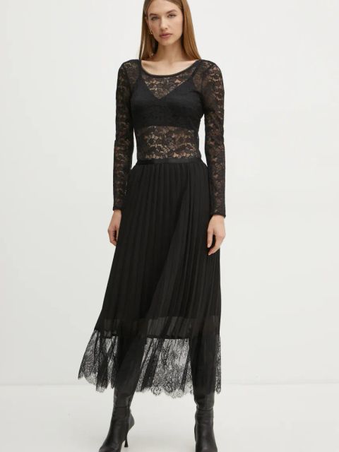 Morgan longsleeve z domieszką wełny TLACE kolor czarny TLACE