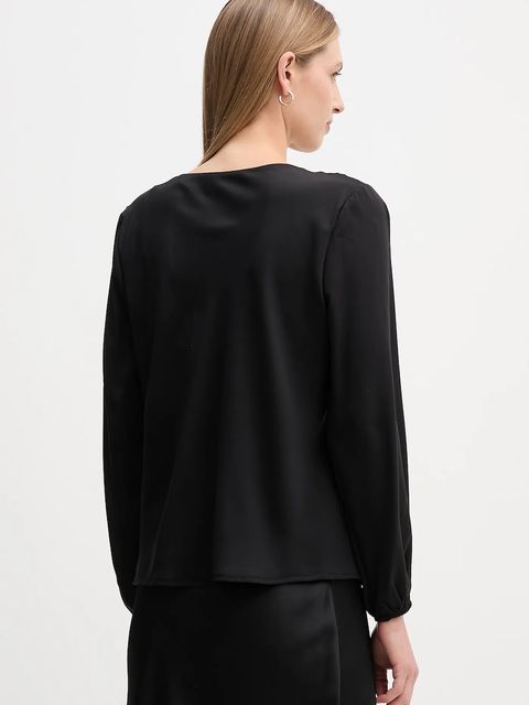 Sandro Ferrone bluzka damska kolor czarny gładka S7YBFMOSCARDINI - zdjęcie produktu nr 2