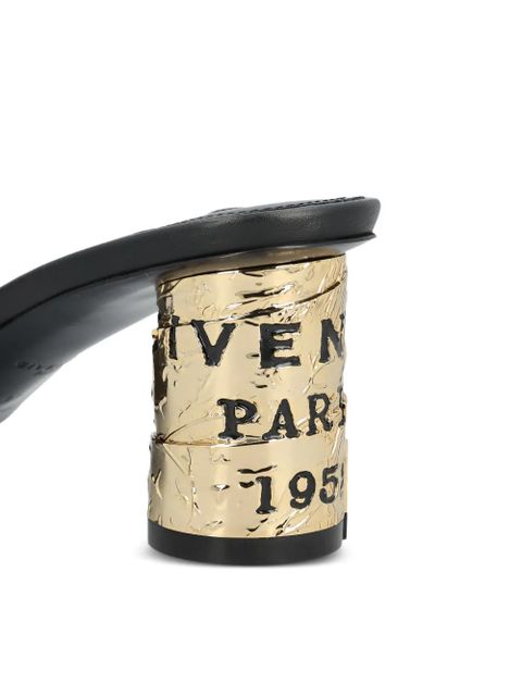 Givenchy logo-embossed leather sandals - Black