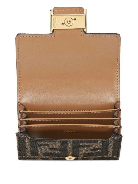 FENDI monogram-jacquard wallet - Brown