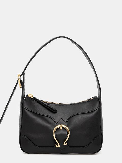 Pollini torebka skórzana kolor czarny PC4430PP0N QG1 - zdjęcie produktu nr 1