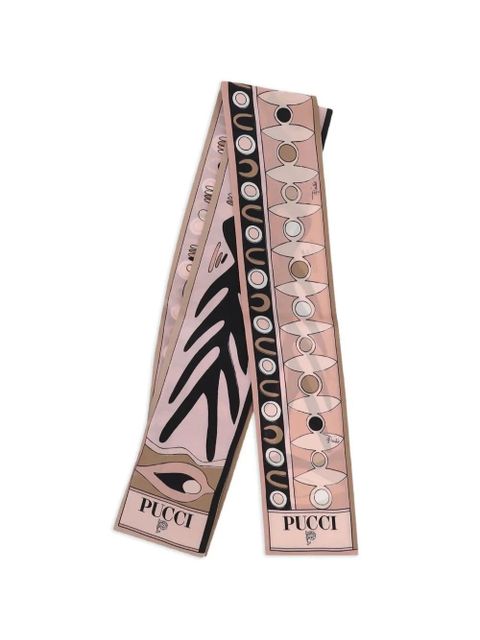 PUCCI Angoli Soleil-print silk twill scarf - Pink - zdjęcie produktu nr 1