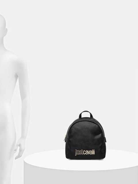 Just Cavalli plecak damski kolor czarny mały z aplikacją 79RA4BBD ZS766
