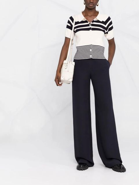 Valentino Garavani high-waisted wide-leg trousers - Blue - zdjęcie produktu nr 2