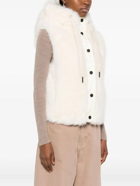 Moncler Grenoble hooded gilet - Neutrals