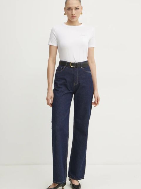 BOSS Orange t-shirt bawełniany damski kolor biały 50535322