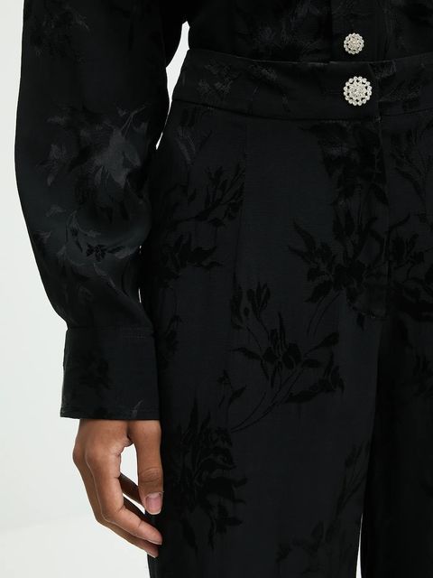 Answear.LAB spodnie damskie kolor czarny szerokie high waist