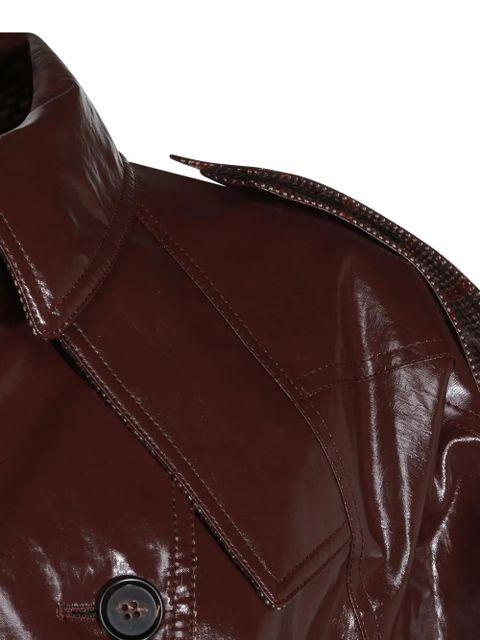 Chloé belted buttoned coat - Purple