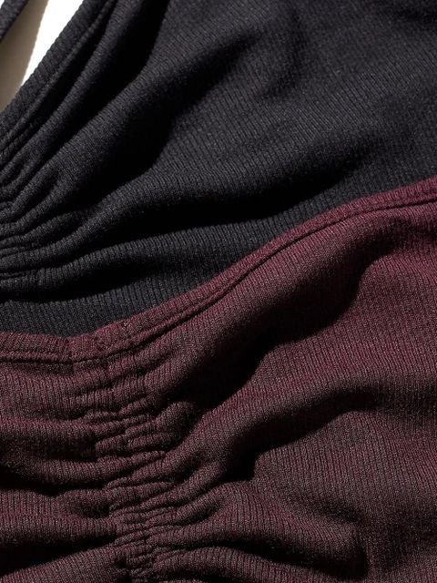 ERES Nadia cross-strap ribbed tank top - Black