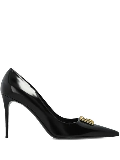 Dolce & Gabbana pointed-toe metal pumps - Black - zdjęcie produktu nr 1